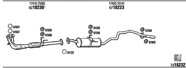 Exhaust System TO87007