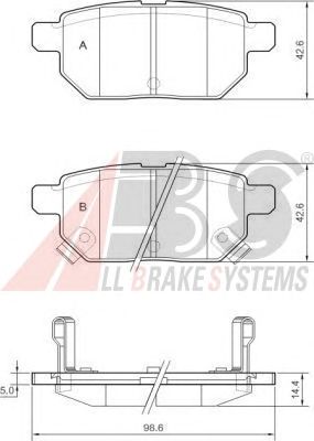 Brake Pad Set, disc brake 37580