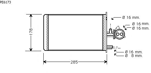 Heat Exchanger, interior heating PE6173