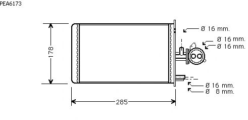 Voorverwarmer, interieurverwarming PEA6173