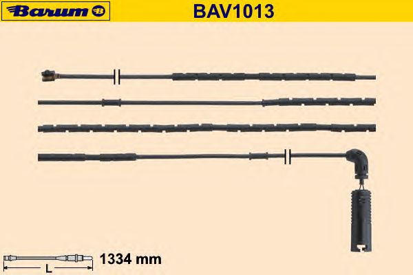 Waarschuwingscontact, remvoering-/blokslijtage BAV1013