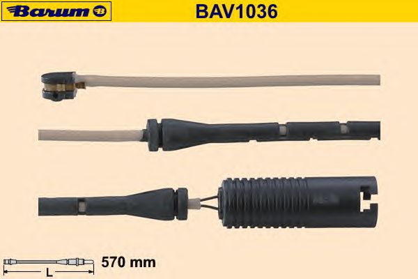Waarschuwingscontact, remvoering-/blokslijtage BAV1036