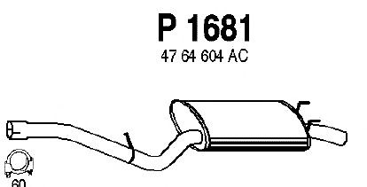 Глушитель выхлопных газов конечный P1681