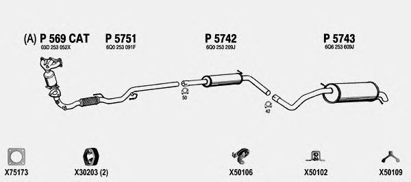 Exhaust System VW523