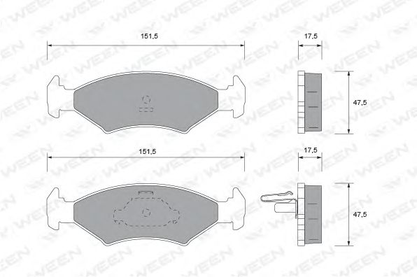 Brake Pad Set, disc brake 151-1725