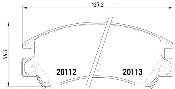 Комплект тормозных колодок, дисковый тормоз 2011201