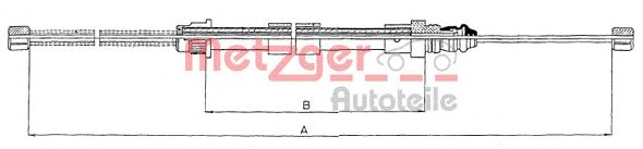 Cable, parking brake 11.6673