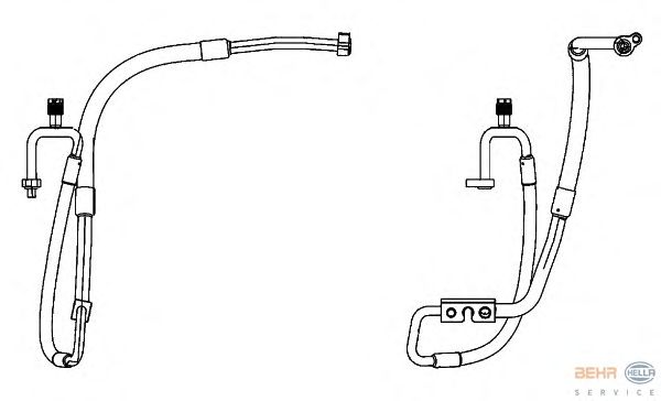 High-/Low Pressure Line, air conditioning 9GS 351 338-391
