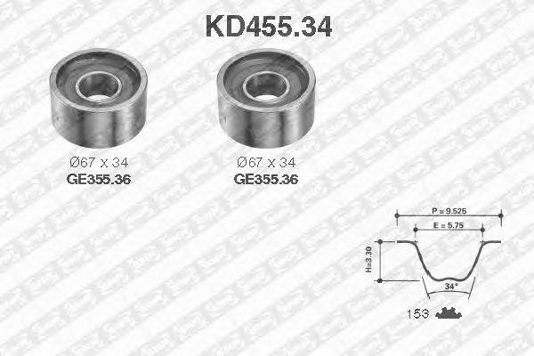 Timing Belt Kit KD455.34