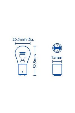Bulb, indicator; Bulb, brake-/taillight; Bulb, stop light; Bulb, park-/position light ACBU2008