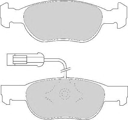 Kit de plaquettes de frein, frein à disque FD6643A