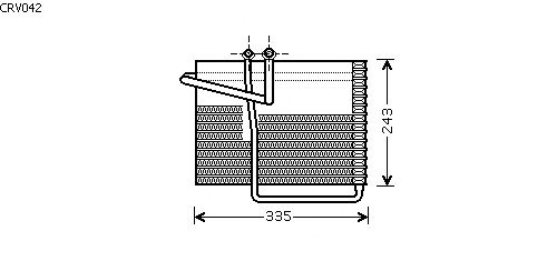 Evaporator, air conditioning CRV042