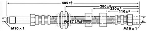 Tubo flexible de frenos FBH6418