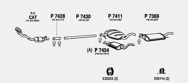 Exhaust System VW229