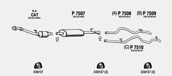 Exhaust System VW278