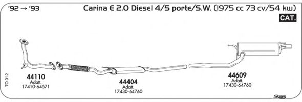 Exhaust System TO012