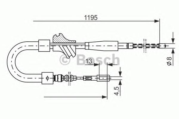Cable, parking brake 1 987 477 187