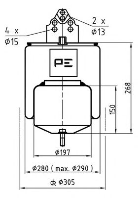 Boot, air suspension 084.318-12A