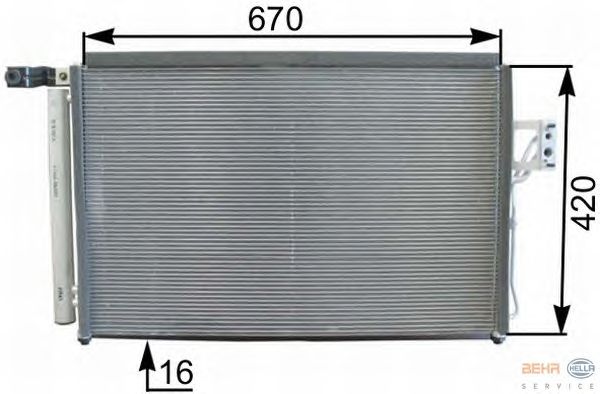 Condensator, airconditioning 8FC 351 303-191