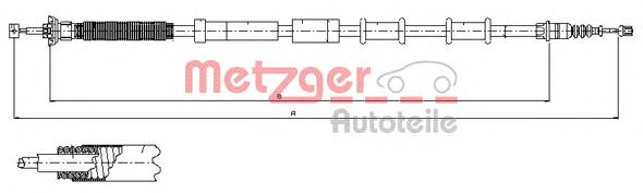 Cable, parking brake 12.0721
