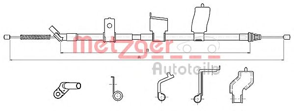 Cable, parking brake 17.0327
