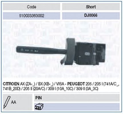 Steering Column Switch 510033363002