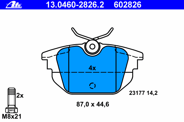 Brake Pad Set, disc brake 13.0460-2826.2