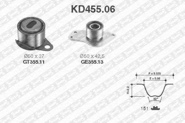Timing Belt Kit KD455.06