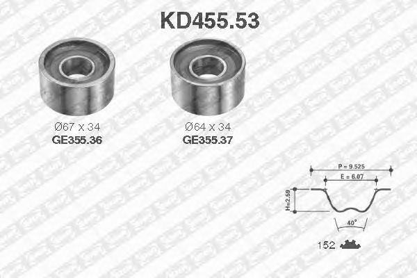 Timing Belt Kit KD455.53
