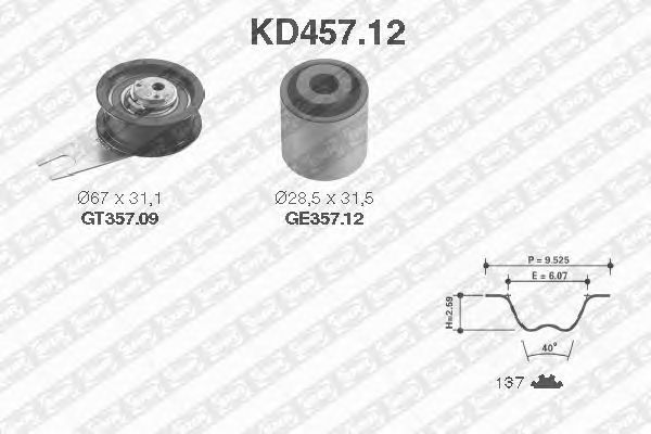 Timing Belt Kit KD457.12
