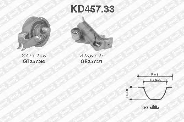 Timing Belt Kit KD457.33