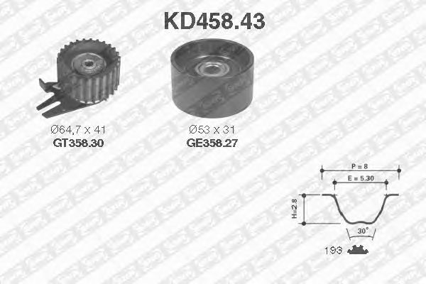 Timing Belt Kit KD458.43