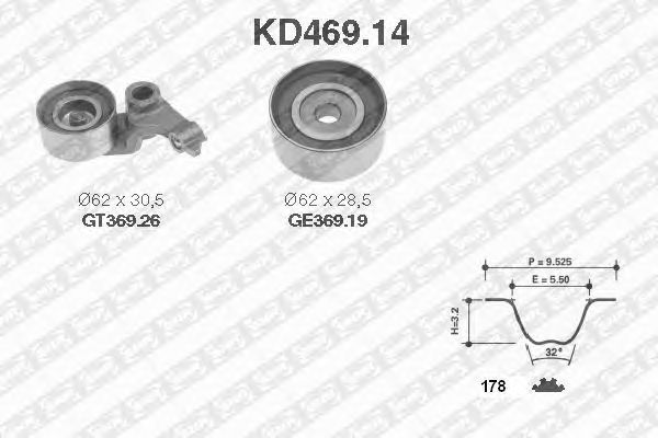 Timing Belt Kit KD469.14