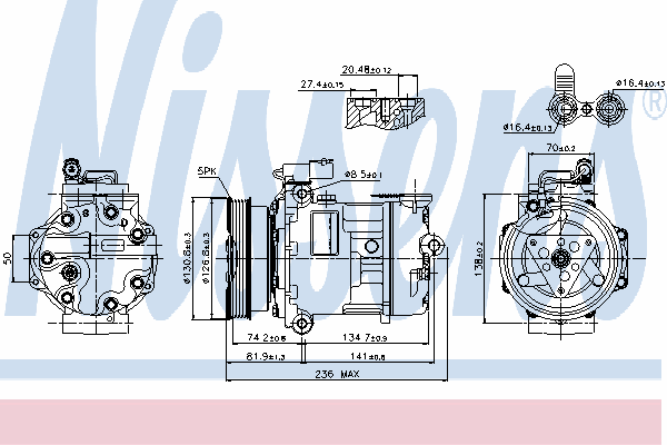 Kompressor, klimaanlæg 89161