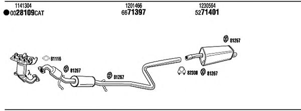 Exhaust System FOH16625B