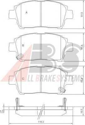 Brake Pad Set, disc brake 37134
