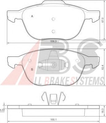 Brake Pad Set, disc brake 37422