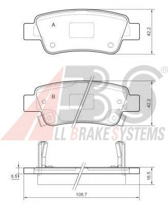 Brake Pad Set, disc brake 37651