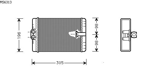 Heat Exchanger, interior heating MS6313