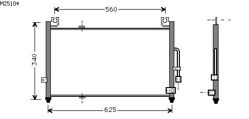 Condensator, airconditioning MZ5104