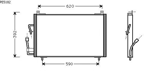Condensator, airconditioning PE5182