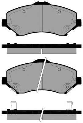 Комплект тормозных колодок, дисковый тормоз PA1837