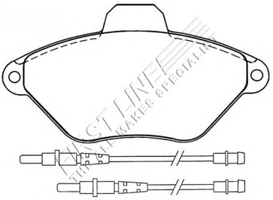 Комплект тормозных колодок, дисковый тормоз FBP3085