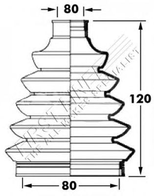 Joint-soufflet, arbre de commande FCB6029