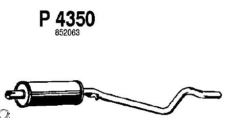 Средний глушитель выхлопных газов P4350