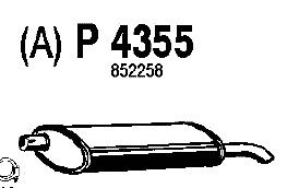Глушитель выхлопных газов конечный P4355