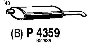 Глушитель выхлопных газов конечный P4359
