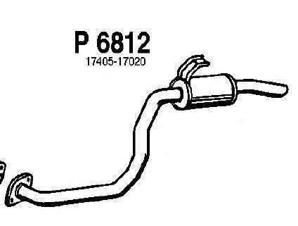 Глушитель выхлопных газов конечный P6812