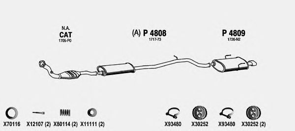 Exhaust System PE732