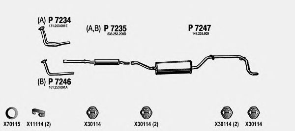 Exhaust System VW025